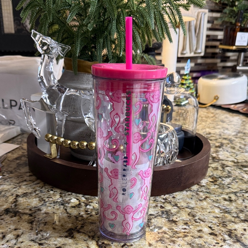 Starbucks Pink Roller Rabbit Tumbler
